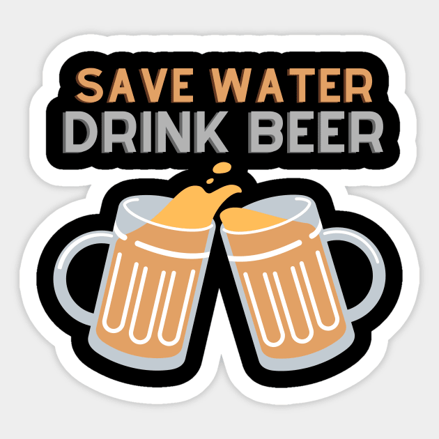 save water drink beer Sticker by watermelonW
